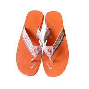 Y2K Nike Cortez 72 Slip On Thong‎ Flip Flop Sandals Orange Purple Womens 7 Beach